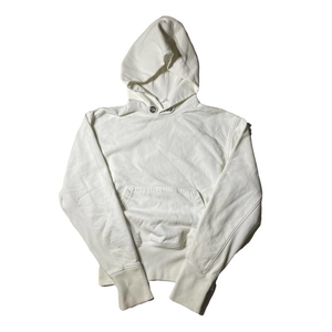 Helmut Lang White Standard Embroidered Logo Hoodie‎ Sweatshirt size S/M
